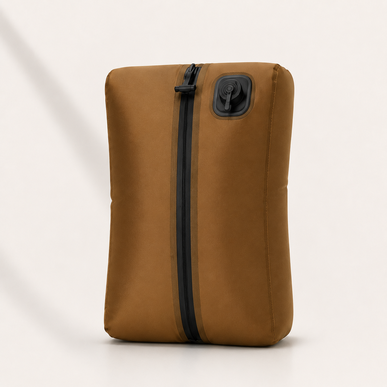 SlimMyBag electric travel vacuum bag in brown