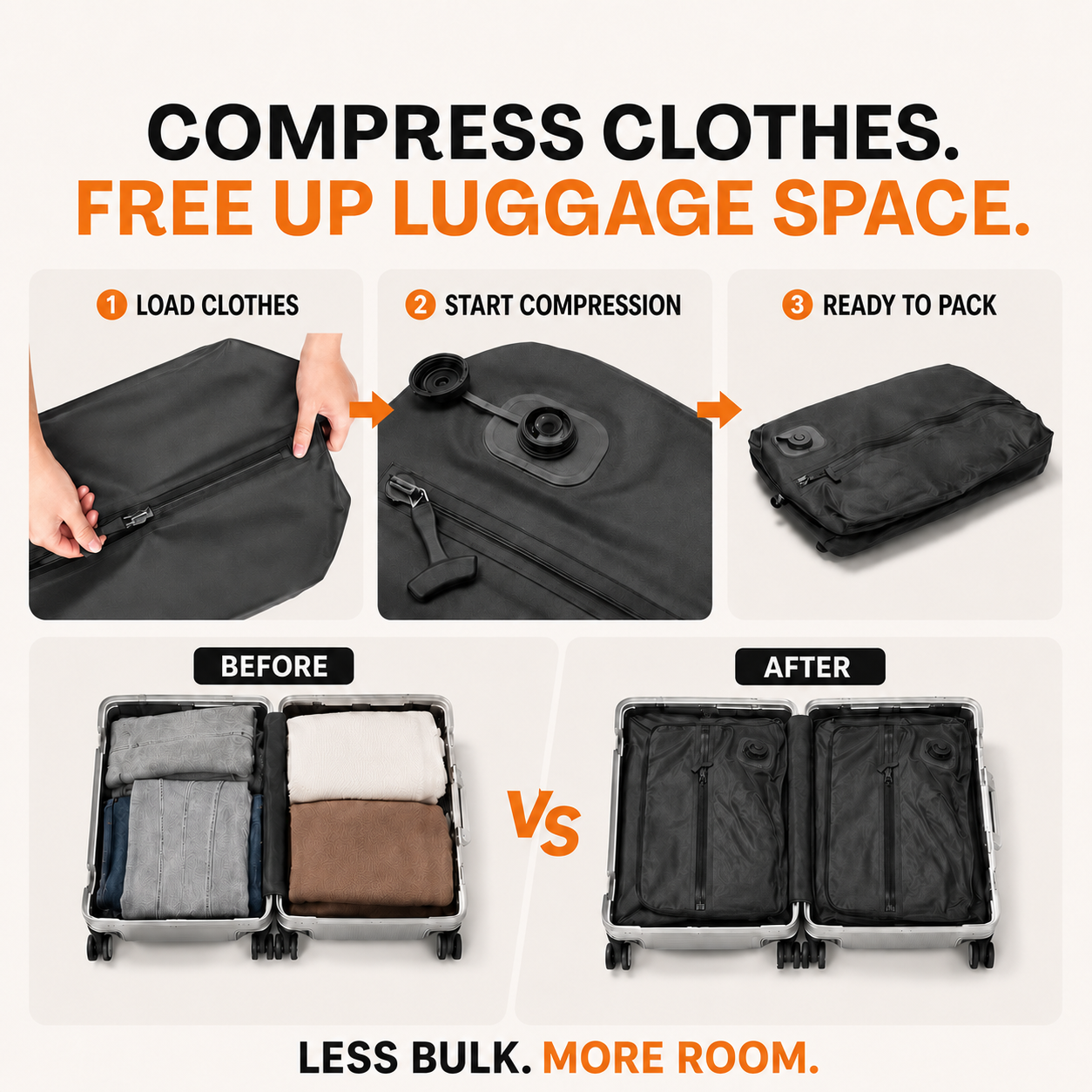 SlimMyBag compresses clothing to free luggage space