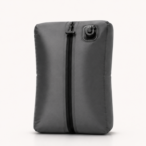 SlimMyBag electric travel vacuum bag in graphite gray