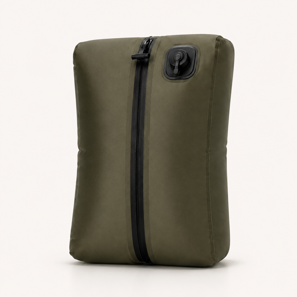 SlimMyBag electric travel vacuum bag in olive green
